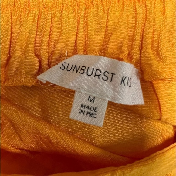 Sunburst Kiss Womens Bright Orange Ruffle High Low Tiered Maxi Skirt Size M - Picture 6 of 8